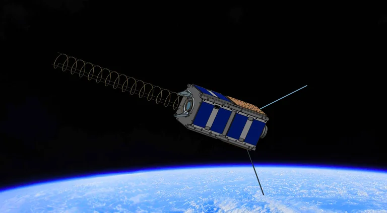 Satellite render showing Open Orbit CubeSat mission